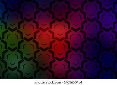Dark Green, Red vector texture with bent lines. An elegant bright illustration with gradient. A completely new template for your design.