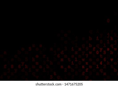 Dark Green, Red vector texture with ABC characters. Shining illustration with ABC symbols on abstract template. The pattern can be used for ad, booklets, leaflets of education.