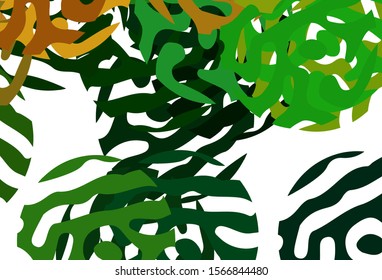 Dark Green, Red vector texture with abstract forms. Illustration with colorful gradient shapes in abstract style. Modern design for your business card.