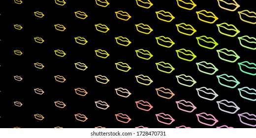 Dark Green, Red vector texture with women's rights symbols. Abstract illustration with a depiction of women's power. Design for International Women’s Day.