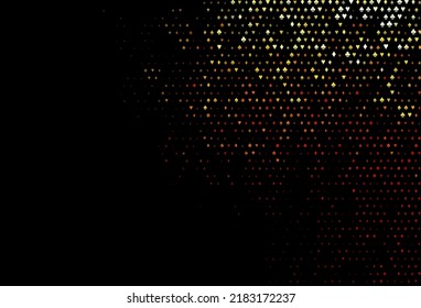 Dark green, red vector texture with playing cards. Colored illustration with hearts, spades, clubs, diamonds. Pattern for ads of parties, events in Vegas.