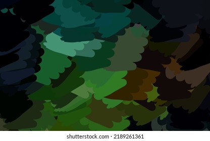 Dark Green, Red vector texture with abstract forms. Decorative design in abstract style with random forms. Background for a cell phone.