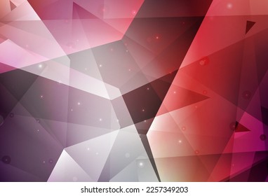 Dark Green, Red vector texture with triangular style. Illustration with set of colorful triangles. Modern template for landing page.