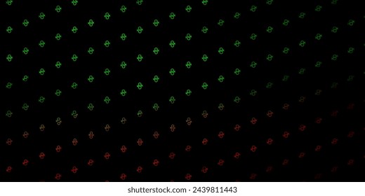 Dark Green, Red vector texture with women's rights symbols. Simple design in abstract style with women’s rights activism. Elegant design for wallpapers.
