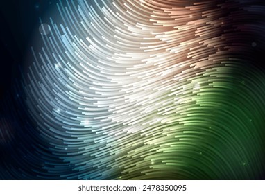 Dark Green, Red vector texture with wry lines. Modern gradient abstract illustration with bandy lines. Elegant pattern for a brand book.