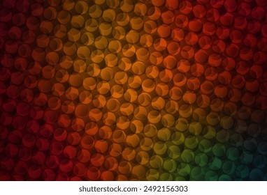 Dark Green, Red vector texture with disks. Beautiful colored illustration with blurred circles in nature style. Design for your business advert.