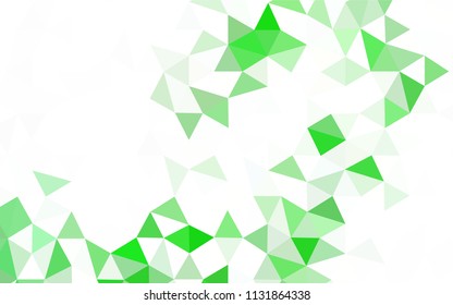 Dark Green, Red vector triangle mosaic cover. Colorful abstract illustration with triangles. Triangular pattern for your design.