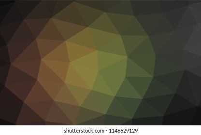 Dark Green, Red vector triangle mosaic pattern. Modern geometrical abstract illustration with gradient. The best triangular design for your business.
