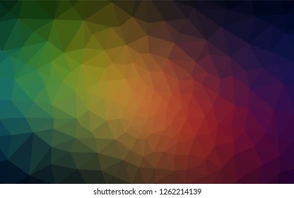 Dark Green, Red vector triangle mosaic texture. Creative illustration in halftone style with triangles. Triangular pattern for your design.