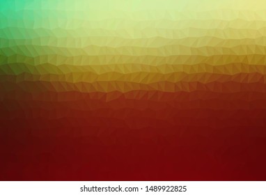 Dark Green, Red vector triangle mosaic texture. Brand new colorful illustration in with gradient. Triangular pattern for your business design.
