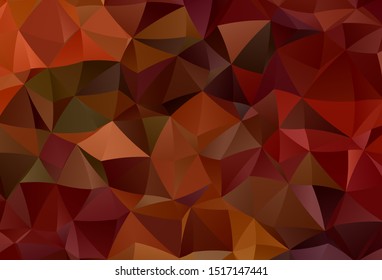 Dark Green, Red vector triangle mosaic texture. Polygonal abstract illustration with gradient. Brand new design for your business.