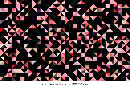 Dark Green, Red vector triangle mosaic template. Shining colored illustration in a brand-new style. The polygonal design can be used for your web site.