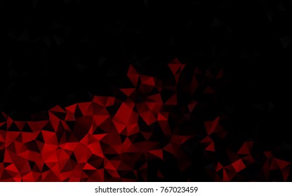 Dark Green, Red vector triangle mosaic pattern. Modern geometrical abstract illustration with gradient. The elegant pattern can be used as part of a brand book.