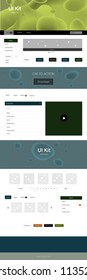 Dark Green, Red vector ui kit with bubble shapes. Colorful illustration in abstract memphis style with gradient. This template you can use for landing pages.