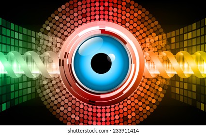Dark green red yellow Light Abstract Technology background for computer graphic website internet. circuit. eyes