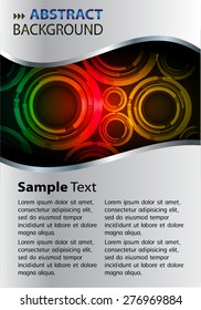 dark green red yellow Light Abstract Technology background computer graphic website internet and business. vector illustration. text box. Brochure. card. banner flyer magazine. Design label.
