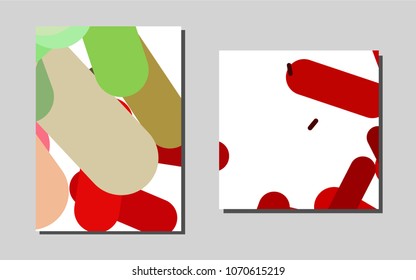 Dark Green, Redvector background for presentations. Beautiful colored sample in A4 size. Pattern can be used as a template for calendars.