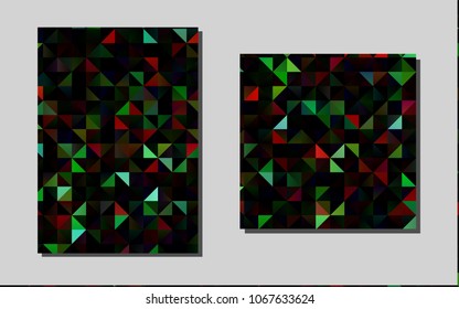 Dark Green, Redvector brochure for ui, ux design. Abstract booklet on colored background with gradient. Pattern for ads, leaflets, labels of your business.