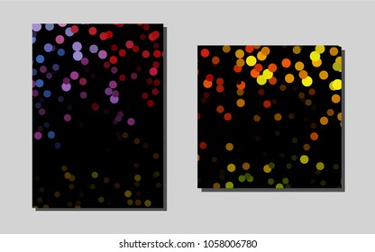 Dark Green, Redvector cover for Envelopes. Glitter abstract design concept with text box. Completely new template for your brand book.