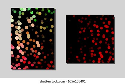 Dark Green, Redvector pattern for posters. Glitter abstract design concept with text box. Pattern for ads, leaflets, labels of your business.