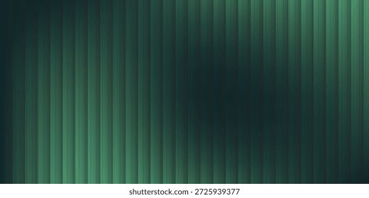 Textura de vidro com nervuras verde escuro com ondas verticais brilhantes e reflexões de gradiente em design de fundo abstrato bg.