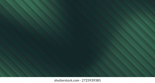 Textura de vidrio acanalado verde oscuro con ondas de Vertical brillantes y reflejos degradados en diseño de fondo abstracto bg.