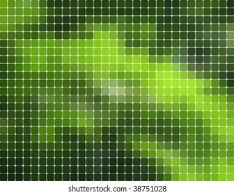 dark green rounded tiles mosaic, vector