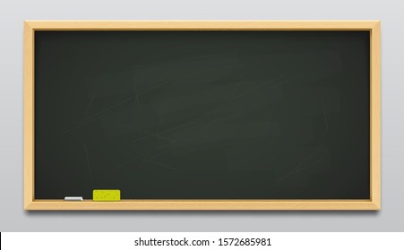 Dark green school blackboard or empty classboard