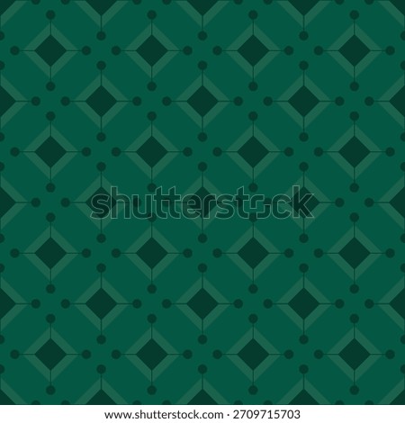 Dark green seamless pattern, Christmas background, holiday, vector illustration.