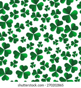 dark green shamrock on a white background