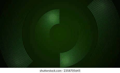 Fondo abstracto sencillo de color verde oscuro con líneas de un estilo geométrico curvado como elemento principal.