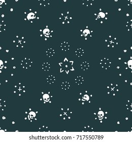 Dark green with Skulls