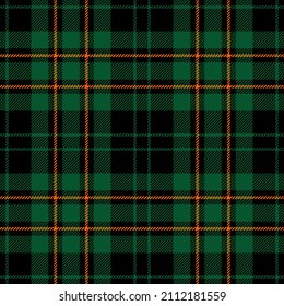 dark green spring or saint patrick day plaid seamless vector texture