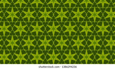 Dark Green Star Pattern Background Illustrator