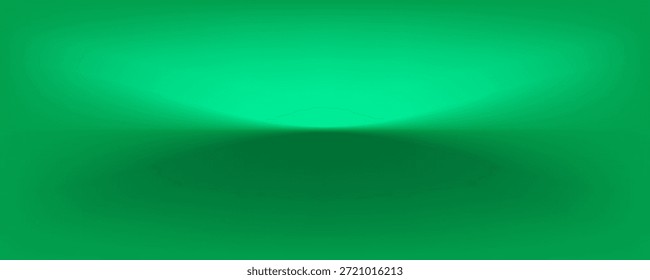 Sala de estudio verde oscuro. Fondo 3D para la presentación del producto. Escena de pared mínima. Escaparate, exhibición de la promoción. Ilustración vectorial