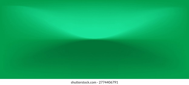 Dark green studio room. 3d backdrop for product presentation. Minimal wall scene. Showcase, promotion display. Vector illustration

