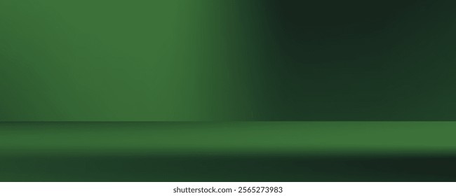 Dark green studio room. Limbo abstract background.