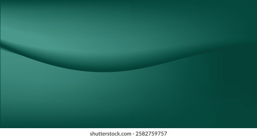 Dark green studio room. Limbo abstract background. 3d backdrop for product presentation art