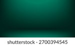 Dark green studio space. Abstract Limbo background. 3D background for product presentation. Minimalist wall view.