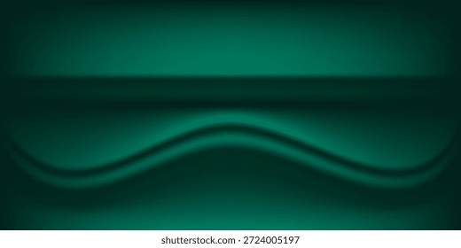 Espacio de estudio verde oscuro. Fondo Abstractas del limbo. Fondo 3D para la presentación del producto. Vista de pared minimalista.

