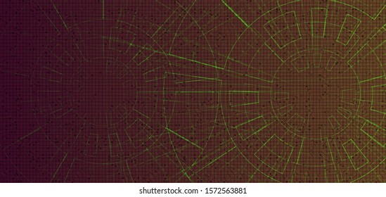 Dark Green Technology on Future Background,Hi-tech Digital and security Concept design,Free Space For text in put,Vector illustration.