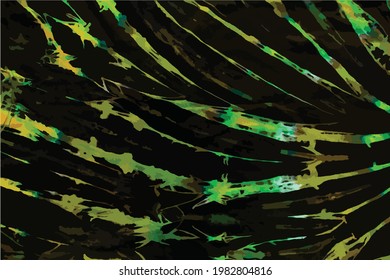 Dark green tie dye vector, texture and background 