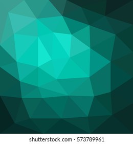Dark Green triangle background low polygonal style and geometric design gradient color for your background design , vector