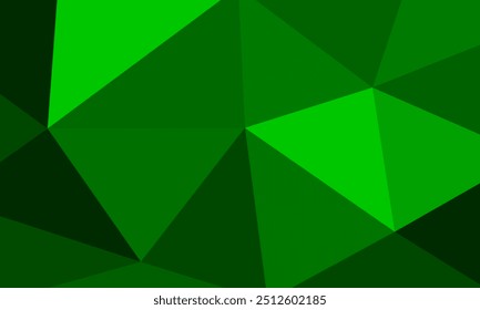 Textura geométrica de fundo do triângulo verde escuro. Ilustração em mosaico moderna com elementos de forma triangular para exibição, negócios, site, fundo, publicidade, superfície, ideia, cabeçalho