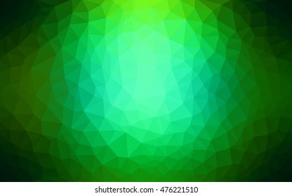 Dark green triangle mosaic background. A sample with polygonal shapes. The template can be used as a background for cell phones.