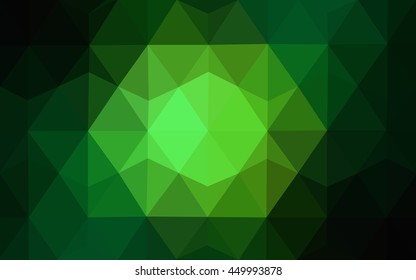 Dark green triangle mosaic template. A completely new color illustration in a vague style. Brand-new style for your business design. Dark green triangle mosaic template. A completely new color illustration in a vague style. Brand-new style for your business design.
