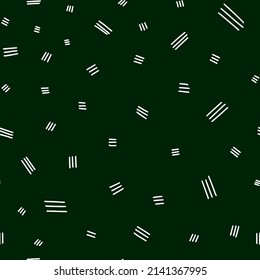 Dark green triple dashes pattern. The print is well suited for textiles, Wallpaper and packaging.