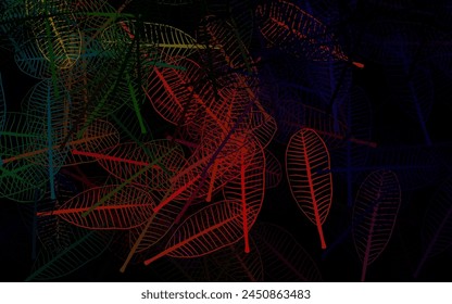 Dark Green vector abstract backdrop with flowers, leaves. Sketchy doodles on white background. New design for your business.