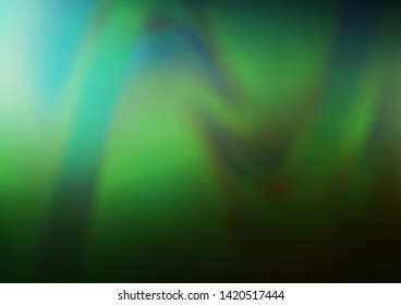 Dark Green vector abstract background. Colorful illustration in blurry style with gradient. A completely new design for your business.