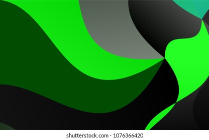 Dark Green vector abstract blurred template. A vague circumflex abstract illustration with gradient. The textured pattern can be used for background.